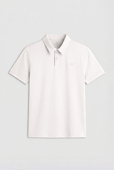 Ekru Standart Kalıp Basic Polo Yaka Erkek T-Shirt - 87748 