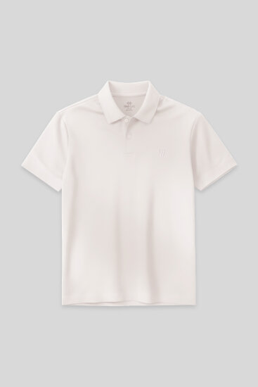 Ekru Standart Kalıp Basic Polo Yaka Erkek T-Shirt - 87768 