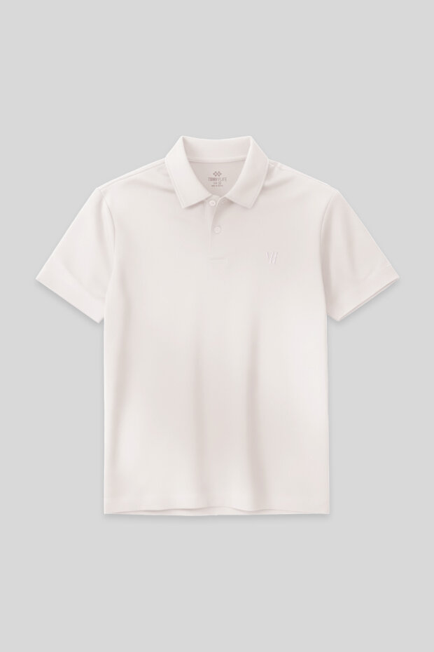 Ekru Standart Kalıp Basic Polo Yaka Erkek T-Shirt - 87768 - 1