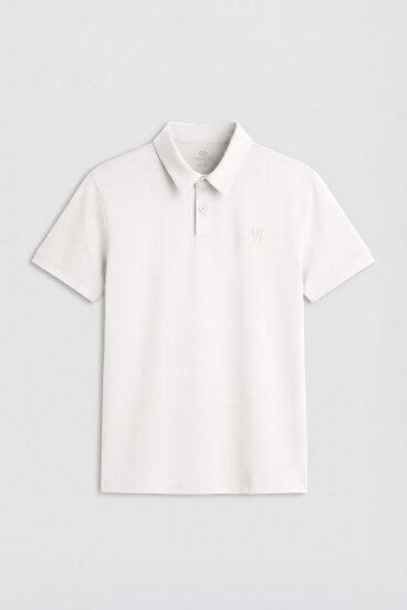 Ekru Standart Kalıp Basic Polo Yaka Erkek T-Shirt - 87768 