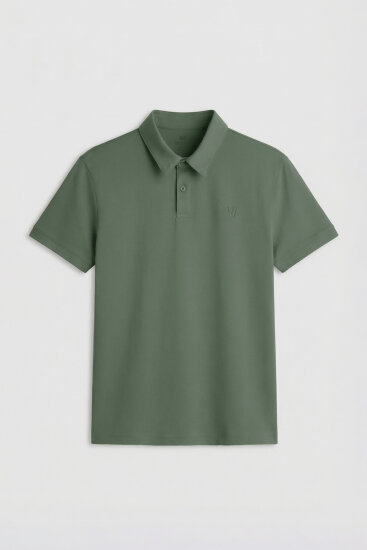 Açık Yeşil Standart Kalıp Basic Polo Yaka Erkek T-Shirt - 87768 
