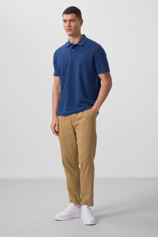 Parlament Basic Göğüs Logolu Standart Kalıp Triko Polo Yaka Erkek T-Shirt - 87768