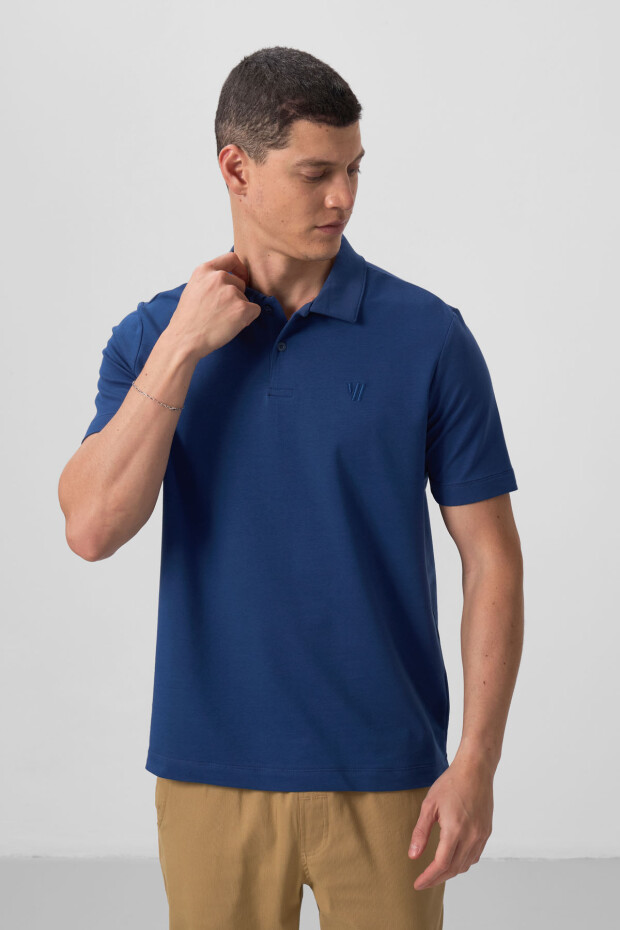Parlament Basic Göğüs Logolu Standart Kalıp Triko Polo Yaka Erkek T-Shirt - 87768