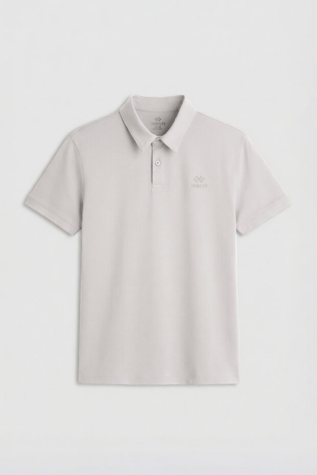 Taş Standart Kalıp Basic Polo Yaka Erkek T-Shirt - 87748 - 1