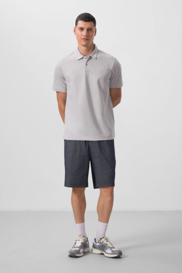 Taş Standart Kalıp Basic Polo Yaka Erkek T-Shirt - 87768 - TOMMYLIFE (1)