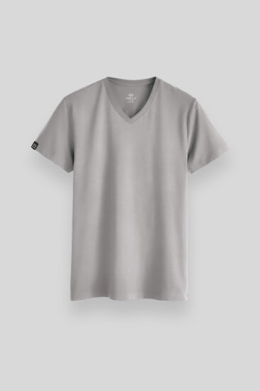 Taş Basic Kısa Kol Standart Kalıp V Yaka Erkek T-Shirt - 87912 