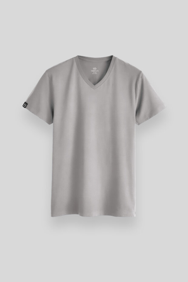 Taş Basic Kısa Kol Standart Kalıp V Yaka Erkek T-Shirt - 87912 - 1