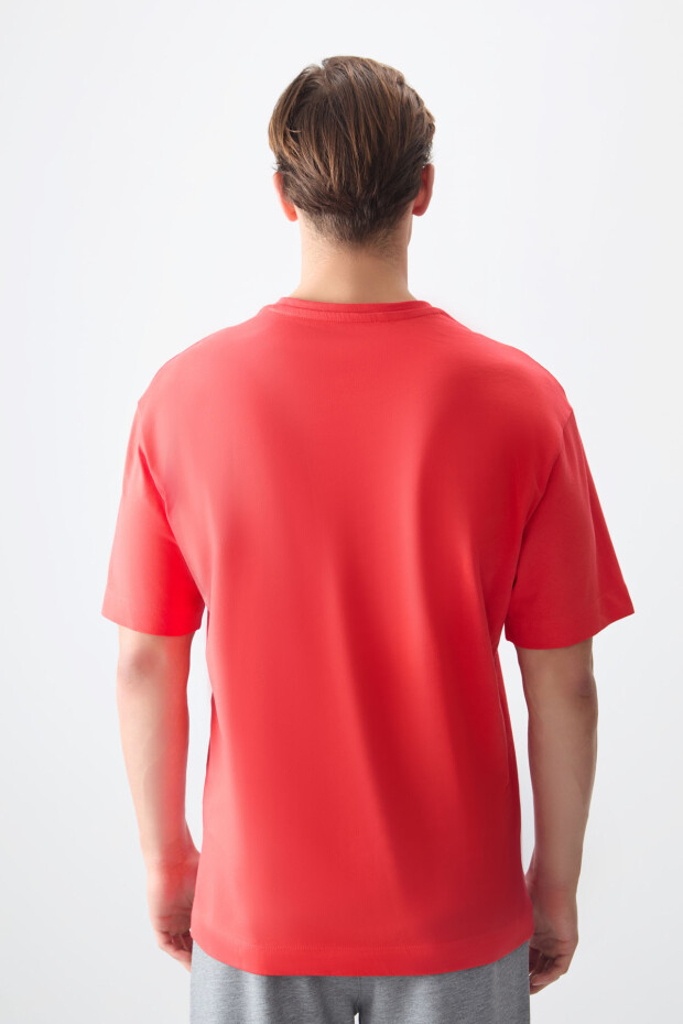 Fiesta %100 Pamuk Kalın Yumuşak Dokulu Oversize Fit Basic Erkek T-Shirt - 88353 - 6