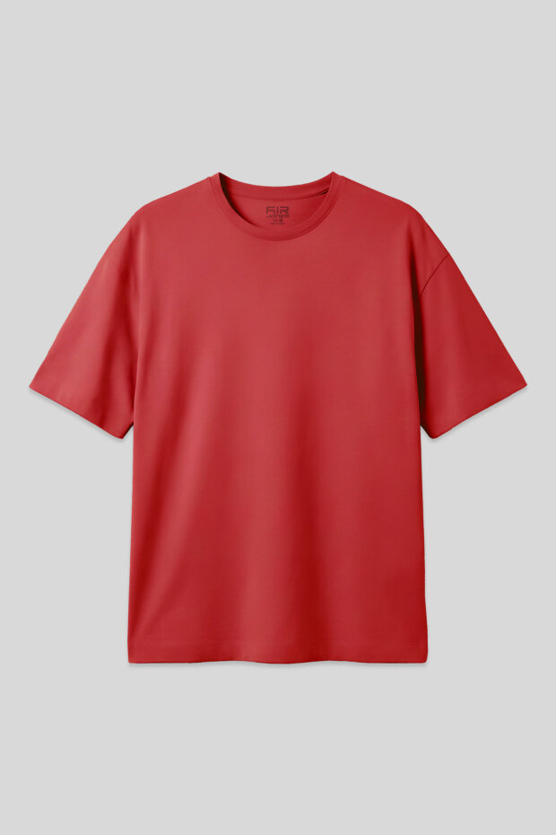 Fiesta %100 Pamuk Kalın Yumuşak Dokulu Oversize Fit Basic Erkek T-Shirt - 88353 - 1