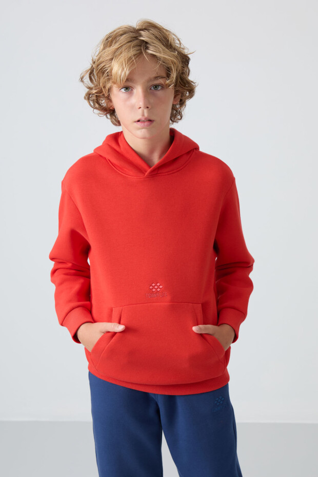 Fiesta Pamuklu Kalın İçi Tüylü Yumuşak Dokulu Standart Fit Baskılı Erkek Çocuk Sweatshirt - 11215