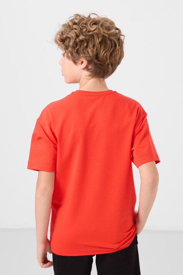 Fiesta Pamuklu Yumuşak Dokulu Oversize Baskılı Erkek Çocuk T-Shirt - 11285 - 5