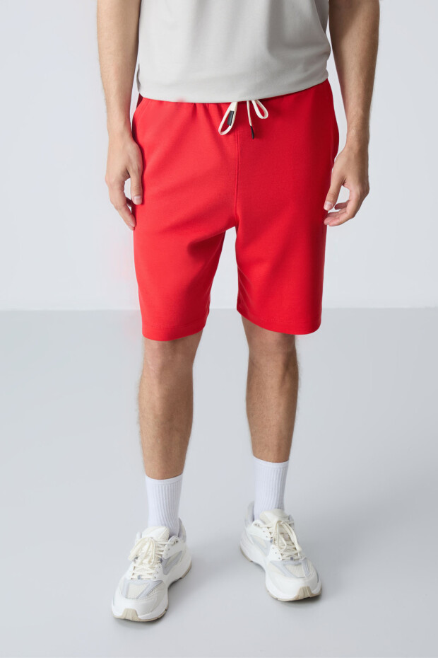 Fiesta Pamuklu Kalın Yumuşak Dokulu Standart Fit Basic Erkek Şort - 81275 - 4