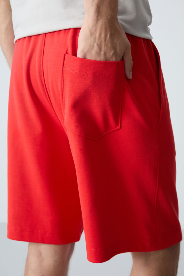 Fiesta Pamuklu Kalın Yumuşak Dokulu Standart Fit Basic Erkek Şort - 81275 - 3