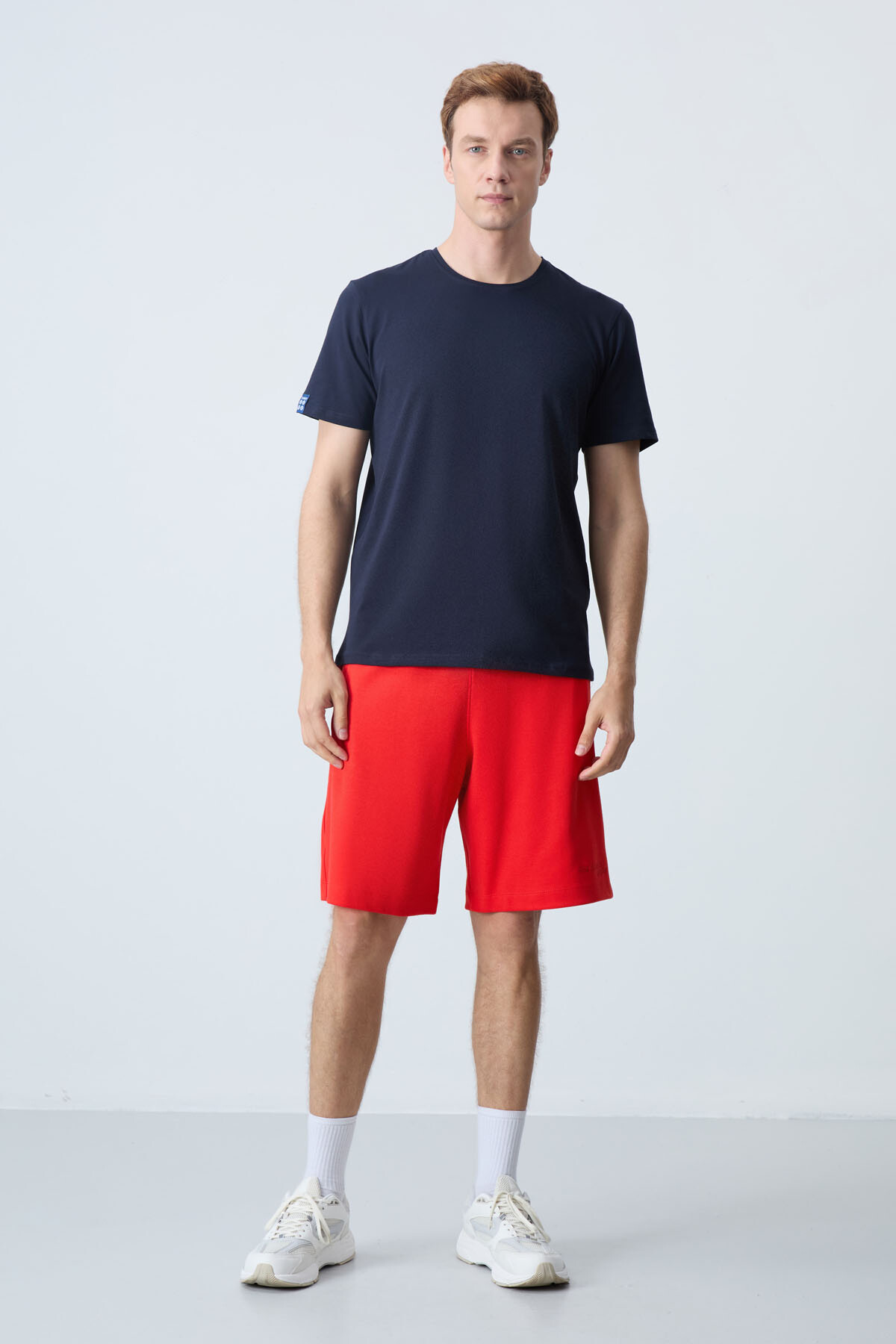 Fiesta Pamuklu Kalın Yumuşak Dokulu Standart Fit Basic Erkek Şort - 81276 - Air Jones