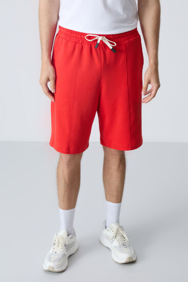 Fiesta Pamuklu Kalın Yumuşak Dokulu Standart Fit Basic Erkek Şort - 81277 - Air Jones