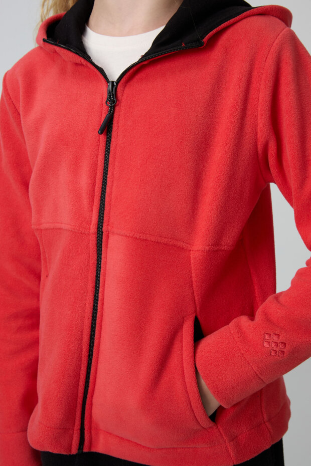 Fiesta Kalın Yumuşak Dokulu Standart Fit Nakışlı Polar Kız Çocuk Sweatshirt - 75152 - 3