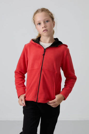 Fiesta Kalın Yumuşak Dokulu Standart Fit Nakışlı Polar Kız Çocuk Sweatshirt - 75152 