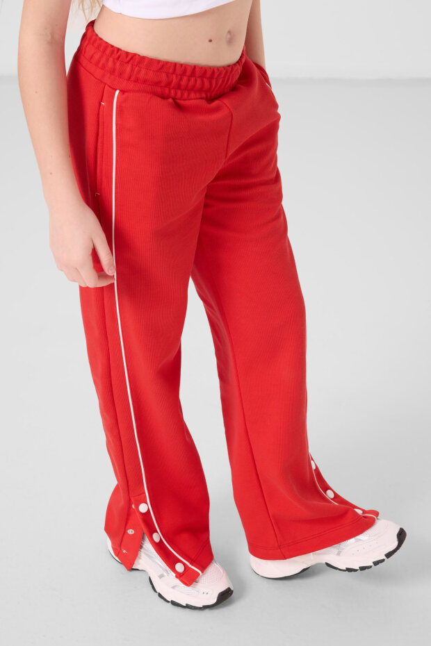 Fiesta Geniş Paça Çıt Çıt Detaylı Kız Çocuk Palazzo Pantolon - 75199 - 4