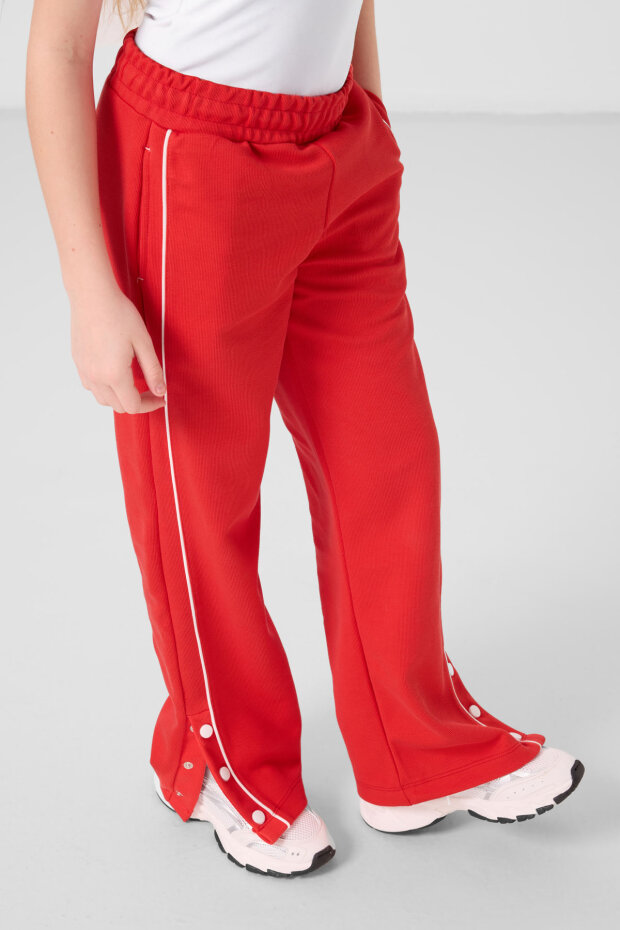 Fiesta Geniş Paça Çıt Çıt Detaylı Kız Çocuk Palazzo Pantolon - 75199 - 4