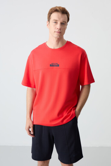 Fiesta - Lacivert Pamuklu Kalın Yumuşak Dokulu Oversize Fit Basic Erkek Şort Takım - 85259 - Air Jones (1)