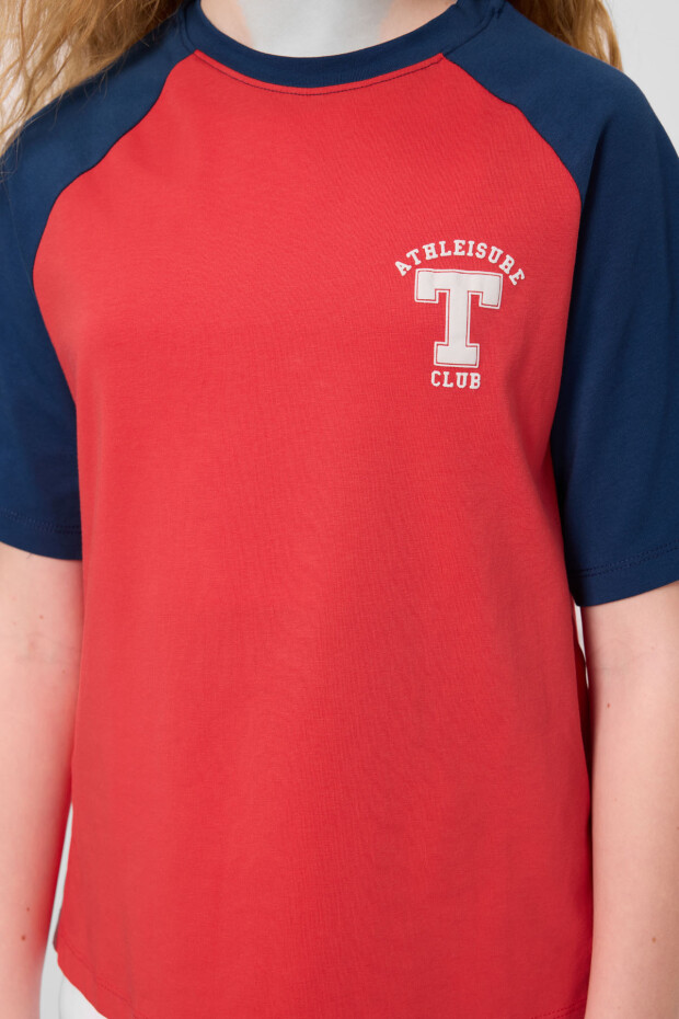 Fiesta O Yaka Pamuklu Baskılı Rahat Form Fit Kız Çocuk T-Shirt - 75179 - 3