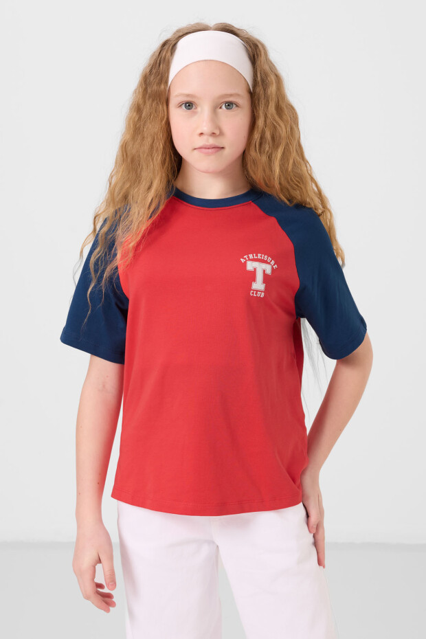 Fiesta O Yaka Pamuklu Baskılı Rahat Form Fit Kız Çocuk T-Shirt - 75179 - 4