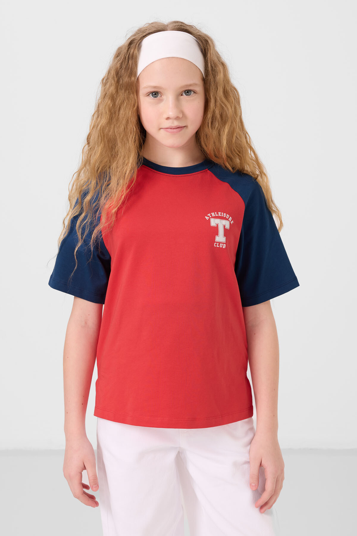 Fiesta O Yaka Pamuklu Baskılı Oversize Fit Kız Çocuk T-Shirt - 75179 - TOMMYLIFE