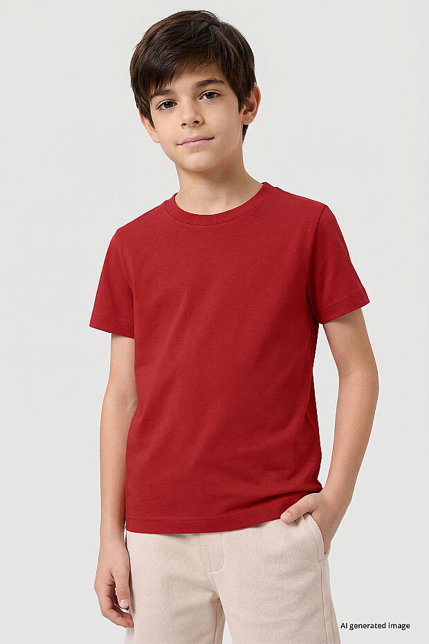 Fiesta O Yaka Standart Fit Basic Unisex Çocuk T-Shirt - 11328 - 1