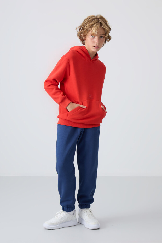 Fiesta Pamuklu Kalın İçi Tüylü Yumuşak Dokulu Standart Fit Baskılı Erkek Çocuk Sweatshirt - 11215 - 4