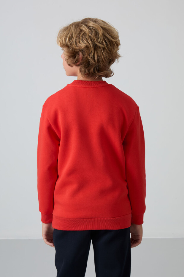 Fiesta Pamuklu Kalın İçi Tüylü Yumuşak Dokulu Standart Fit Baskılı Erkek Çocuk Sweatshirt - 11216 - 5