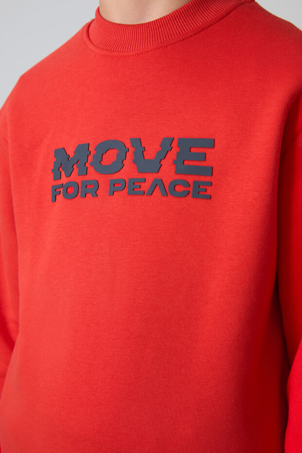 Fiesta Pamuklu Kalın İçi Tüylü Yumuşak Dokulu Standart Fit Baskılı Erkek Çocuk Sweatshirt - 11216 - 3