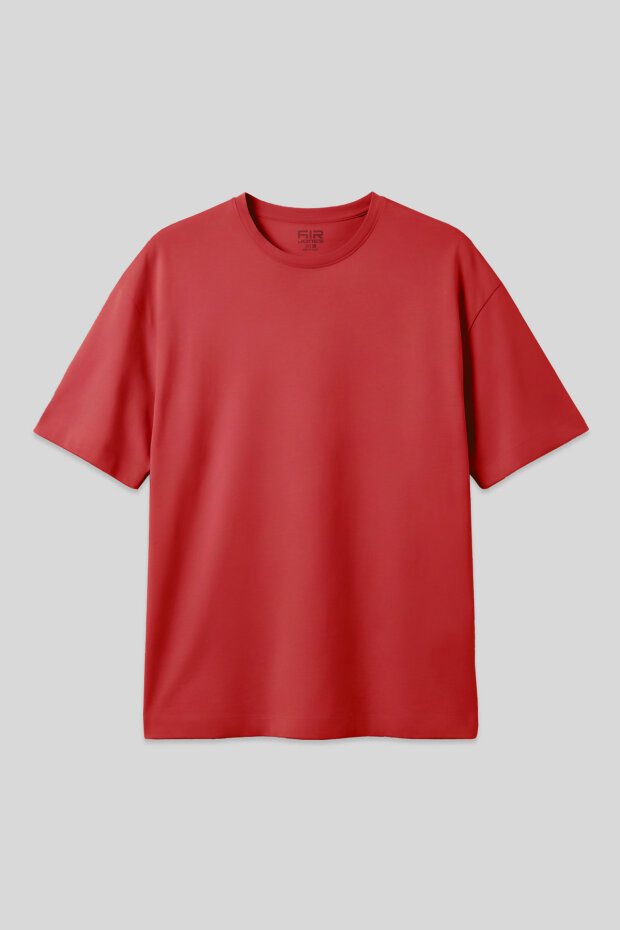 Fiesta Pamuklu Kalın Yumuşak Dokulu Oversize Fit Basic Erkek T-Shirt - 88377 - 1