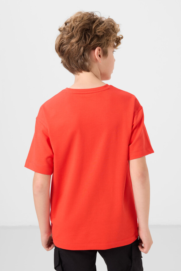 Fiesta Pamuklu Yumuşak Dokulu Oversize Basic Erkek Çocuk T-Shirt - 11297 - 5
