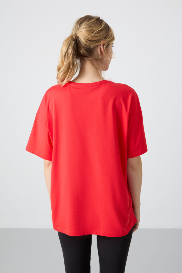 Fiesta Penye Modal Yumuşak Tuşeli Oversize Fit Basic Kadın T-Shirt- 97285 - 6
