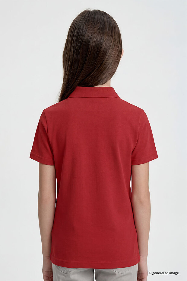 Fiesta Polo Yaka Standart Fit Basic Unisex Çocuk T-Shirt - 11330 - 7