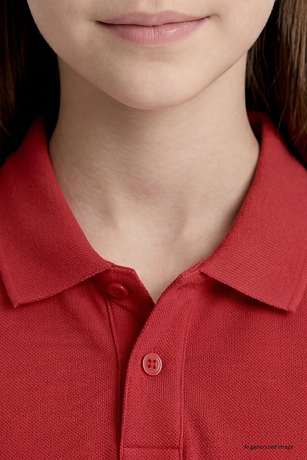 Fiesta Polo Yaka Standart Fit Basic Unisex Çocuk T-Shirt - 11330 - 5
