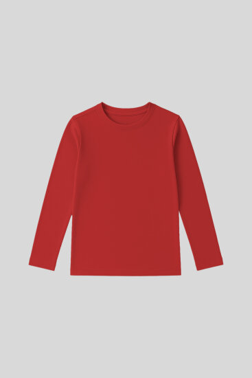 Fiesta O Yaka Standart Fit Basic Uzun Kollu Unisex Çocuk T-Shirt - 11329 