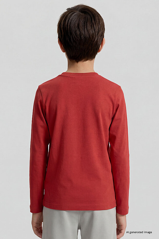 Fiesta O Yaka Standart Fit Basic Uzun Kollu Unisex Çocuk T-Shirt - 11329 - 7