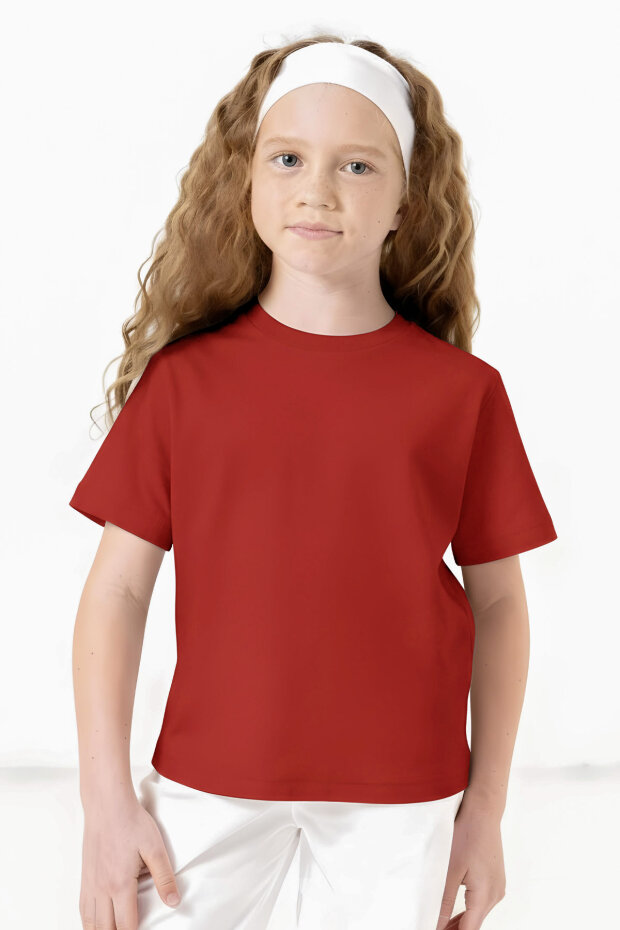 Fiesta O Yaka Standart Fit Basic Unisex Çocuk T-Shirt - 11328 - 3