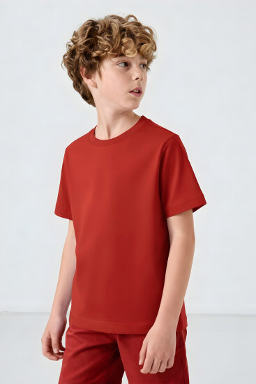 Fiesta O Yaka Standart Fit Basic Unisex Çocuk T-Shirt - 11328 - TOMMYLIFE (1)
