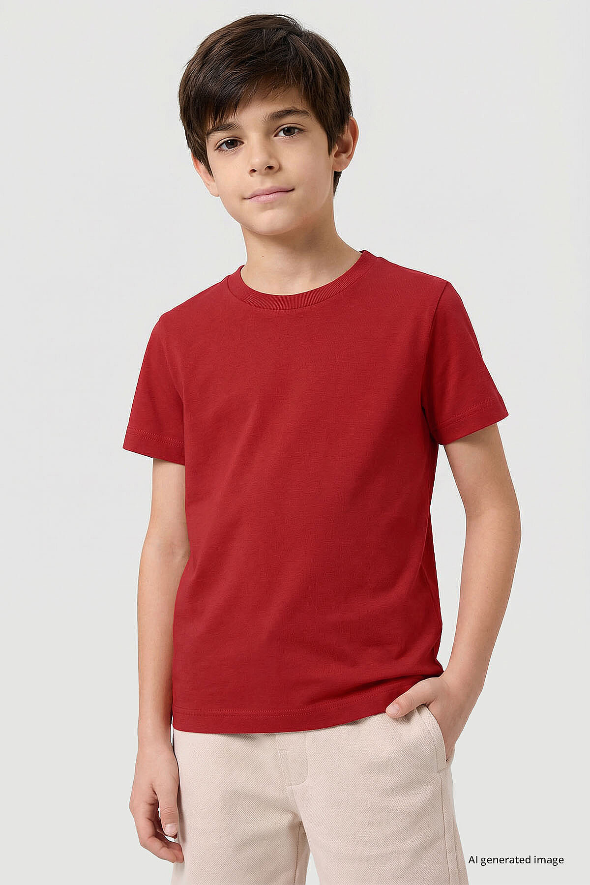 Fiesta O Yaka Standart Fit Basic Unisex Çocuk T-Shirt - 11328 - TOMMYLIFE