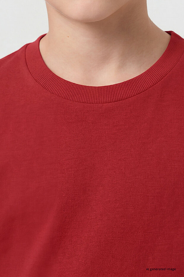 Fiesta O Yaka Standart Fit Basic Unisex Çocuk T-Shirt - 11328 - 5