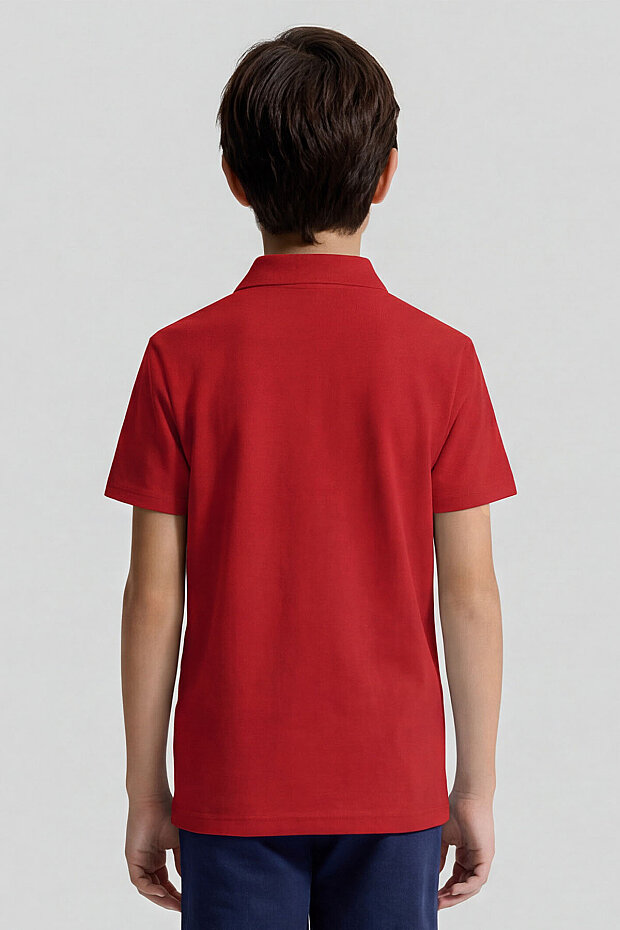 Fiesta Polo Yaka Standart Fit Basic Unisex Çocuk T-Shirt - 11330 - 6