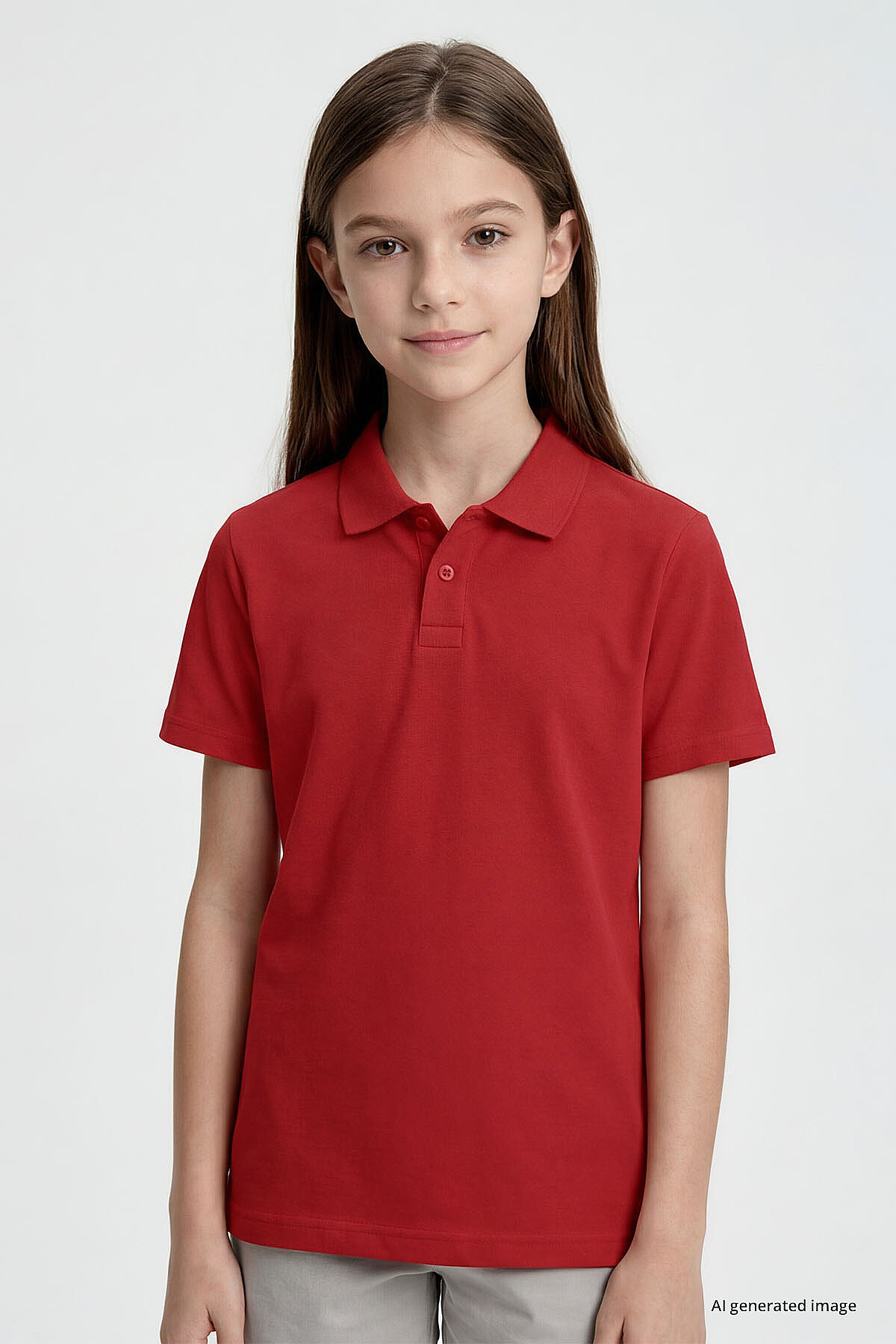 Fiesta Polo Yaka Standart Fit Basic Unisex Çocuk T-Shirt - 11330 - TOMMYLIFE