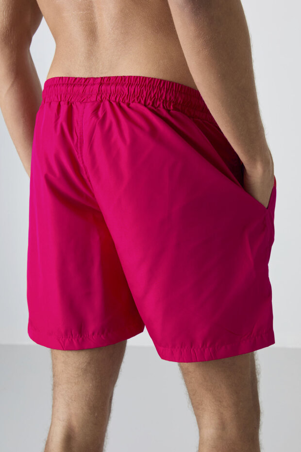 Fuşya Hızlı Kuruyan Standart Fit Erkek Deniz Şortu - 81237 - 6