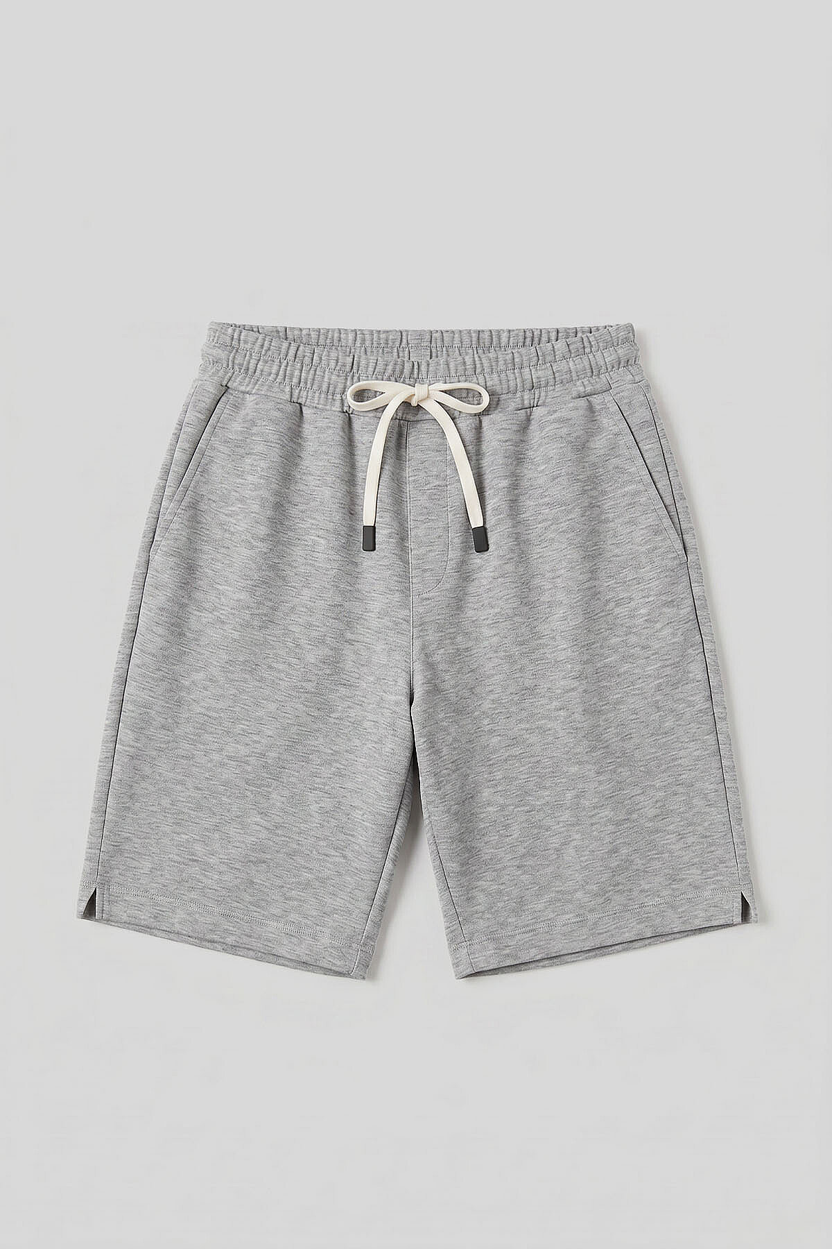 Gri Melanj Standart Fit Basic Arka Cepli Erkek Şort - 81314 - TOMMYLIFE (1)