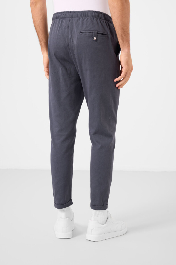 Gri Standart Fit Dokuma Hafif Esnek Chino Erkek Pantolon - 82178 - 7