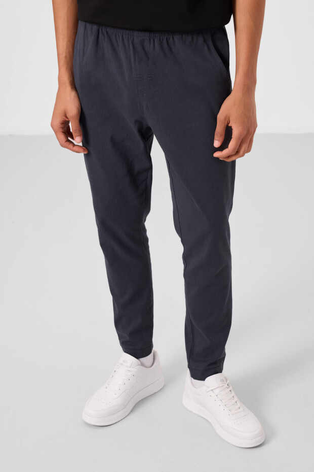 Gri Standart Fit Dokuma Hafif Esnek Chino Erkek Pantolon - 82180 - 5