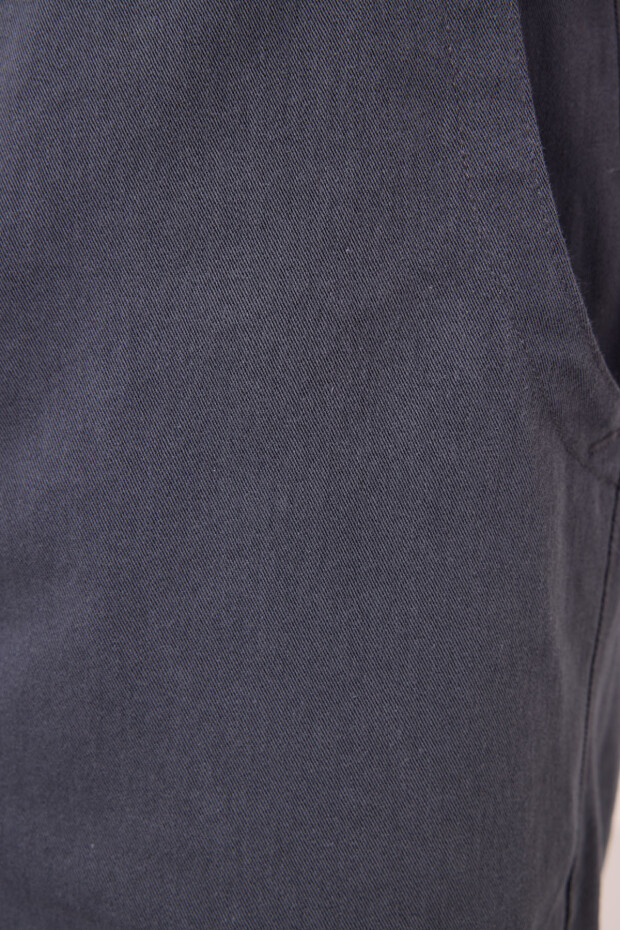 Gri Standart Fit Dokuma Hafif Esnek Chino Erkek Şort - 81293 - 6