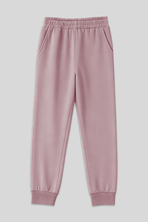 Gül Kurusu Yüksek Bel Jogger Rahat Form Manşetli Kadın Eşofman Alt - 94561 - 1